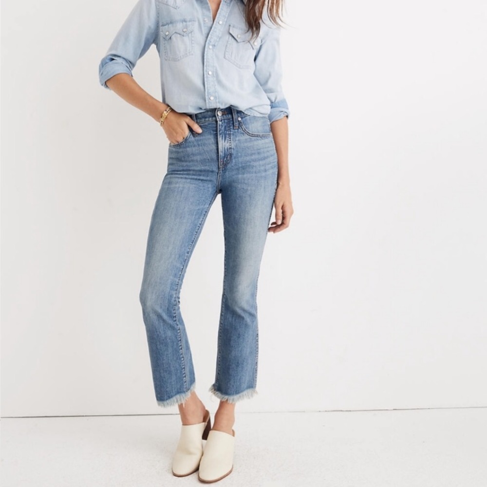 Madewell NEW Cali Demi Boot High Rise Jeans Petite